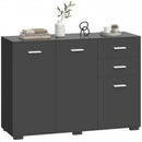 HOMCOM Modern Sideboard Kitchen Storage Cabinet, Black