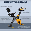 HOMCOM 2-In-1 Folding Exercise Bike With 8-Level Magnetic Resistance
