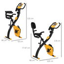 HOMCOM 2-In-1 Folding Exercise Bike With 8-Level Magnetic Resistance