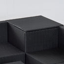 Outsunny Rattan Corner Sofa Set - Black