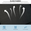 Outsunny-3 Seater Steel  Swing Bench - Black