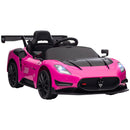 AIYAPLAY Maserati GT2 Licensed 12V Electric Ride On Car W/ Remote - Grey/Pink/White