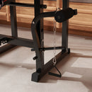 SPORTNOW Folding Weight Bench with 2 Barbell Rack and Preacher Curl Bench