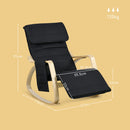 HOMCOM Rocking Chair Recliner Armchair With Adjustable Footrest, Black