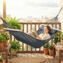 Outsunny Cotton Hammock, Soft Portable Swing Chair w/ Headrest