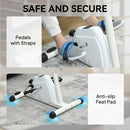 SPORTNOW Seated Pedal Exerciser With Dual Massage And LCD Display, White