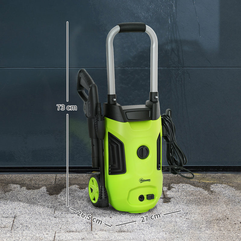 Outsunny 1800W Power Washer 150 Bar Pressure With Adjustable Nozzle