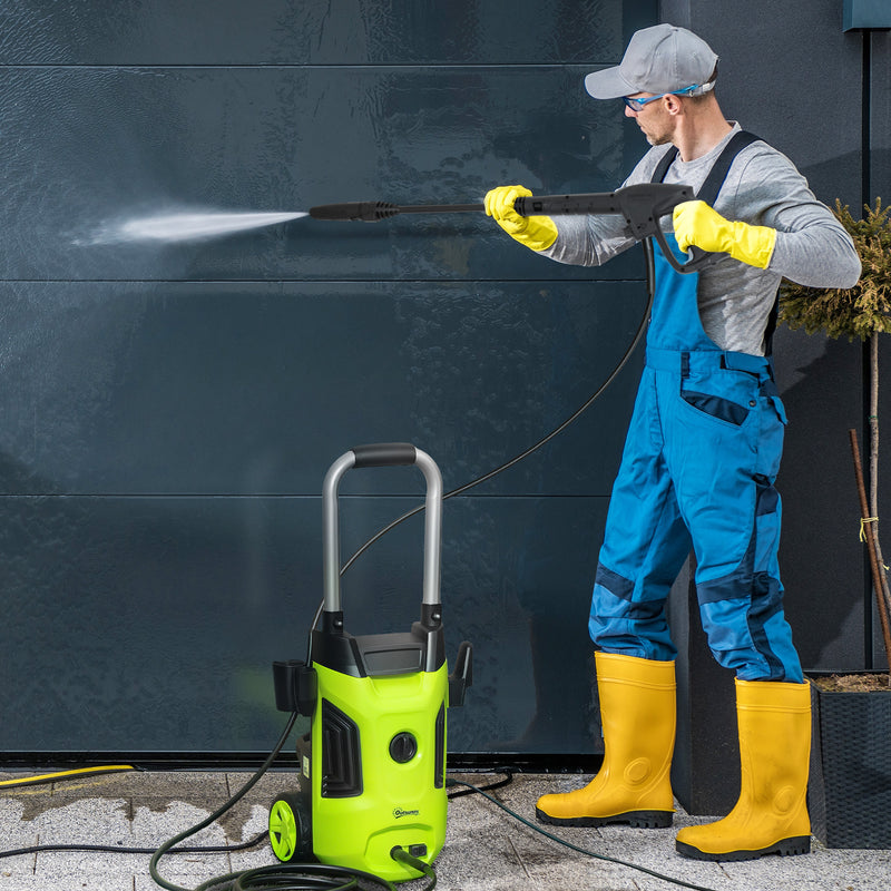 Outsunny 1800W Power Washer 150 Bar Pressure With Adjustable Nozzle