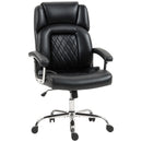 HOMCOM Office Chair 180kg, High Back Desk Chair with Spring Cushion, Black