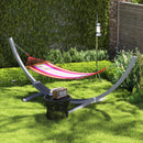 Outsunny 3(m) Wooden Hammock Stand for Garden, Patio, Grey