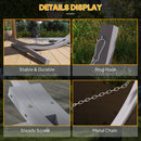 Outsunny 3(m) Wooden Hammock Stand for Garden, Patio, Grey