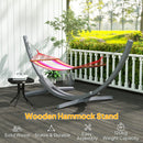 Outsunny 3(m) Wooden Hammock Stand for Garden, Patio, Grey