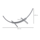 Outsunny 3(m) Wooden Hammock Stand for Garden, Patio, Grey