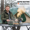 Outsunny Camping Cookware Set For 2-3 People, Camping Cooking Kit, Grey
