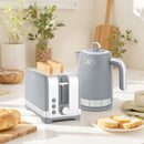 HOMCOM 3000W Rapid Boil Kettle And Toaster Set With Otter Thermostat, Grey