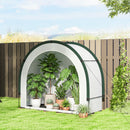 Outsunny Foldable Small Greenhouse, Mini Greenhouse With PE Base, Green