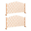 Outsunny Wooden Expanding Fence Panels, 180 x 30 x 103cm, Brown