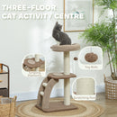 PawHut 88cm Cat Tee For Indoor Cats, Cat Tower With Scratching Post, Brown