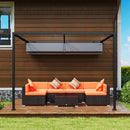 Outsunny 3 x 3(m) Outdoor Pergola Retractable Canopy Wall Mounted, Grey