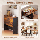 HOMCOM Wooden Folding Table Writing Desk Rustic Brown