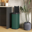 HOMCOM 50L Sensor Bin, Touchless Kitchen Bin, Battery Operated, Dark Green