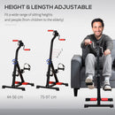 HOMCOM Pedal Rehabilitation Exercise Bike for Seniors and Elderly Black&Red