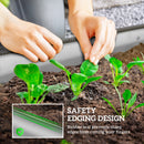 Outsunny Galvanised Raised Garden Bed Planter Box with Safety Edging Silver