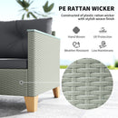 Outsunny L Shaped Garden Conversation Chaise Lounge Furniture