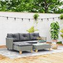 Outsunny L Shaped Garden Conversation Chaise Lounge Furniture