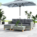 Outsunny L Shaped Garden Conversation Chaise Lounge Furniture