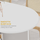 HOMCOM Folding Dining Table For Small Spaces With 2-tier Shelves White