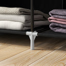 HOMCOM Fabric Wardrobe W/ Shelves Hanging Rail Foldable Closets Black