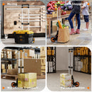 HOMCOM Lightweight Sack Truck With 70kg Capacity, Folding Trolley, Silver