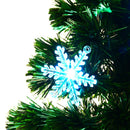 HOMCOM 4FT Green Fibre Optic Artificial Christmas Tree