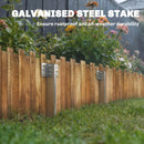 Outsunny 20 Pack Railway Sleeper Brackets, 41 Cm Galvanised Sleeper Stakes