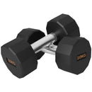 2 X 10kg SPORTNOW Dumbbells Weights Set With 12-Sided Shape And Non-Slip Grip