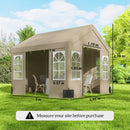 Outsunny 3 X 3 M Party Tent, Outdoor Canopy Tent With Sidewalls, Beige