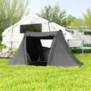 Outsunny 3 Man Camping Tent With 2 Bedrooms, 3000mm Waterproof - Dark Grey/Green