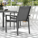 Outsunny 5 Piece Garden Dining Set, Outdoor Table And Grey