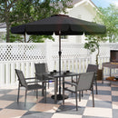 Outsunny 5 Piece Garden Dining Set, Outdoor Table And Grey