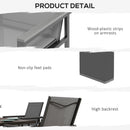 Outsunny 5 Piece Garden Dining Set, Outdoor Table And Grey