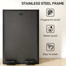 HOMCOM 2 x 28L Dual Kitchen Bin Pedal Bin for Recycling and Waste, Black