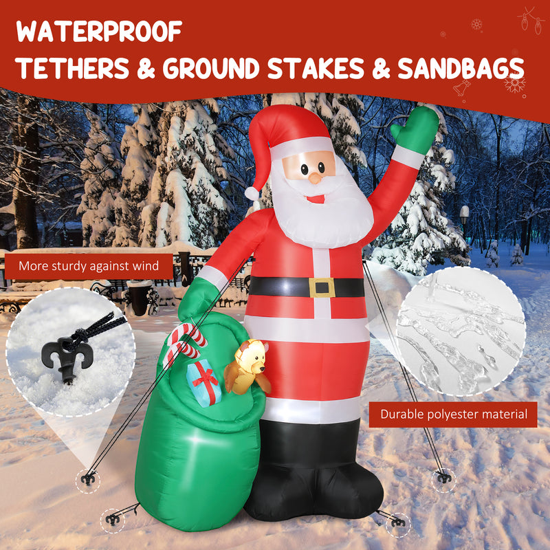 Outsunny 9ft Giant Christmas Blow Up Decoration with Built-in LED Lights