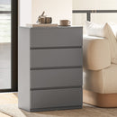 HOMCOM Bedroom Chest of Drawers, 4 Drawers Dresser, Drawer Unit, Grey
