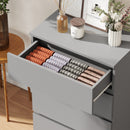 HOMCOM Bedroom Chest of Drawers, 4 Drawers Dresser, Drawer Unit, Grey