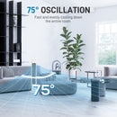 HOMCOM Oscillating Tower Fan Floor Fan With 4H Timer For Home Office