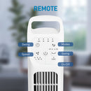 HOMCOM Oscillating Tower Fan Floor Fan With 4H Timer For Home Office