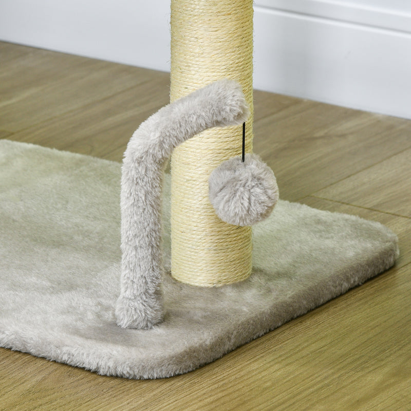 PawHut 42cm Indoor Cat Tree, Kitty Play Tower w/ Toy Balls Sisal Scratching Post