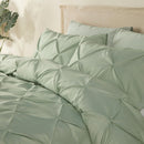 Serene Lara Duvet Cover Set in Steel/Sage