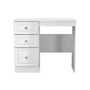Lisbon Ready Assembled Dressing Table - White Gloss & White